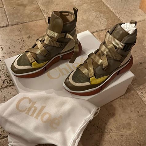 chloe sneaker sonnie khaki|Sonnie high.